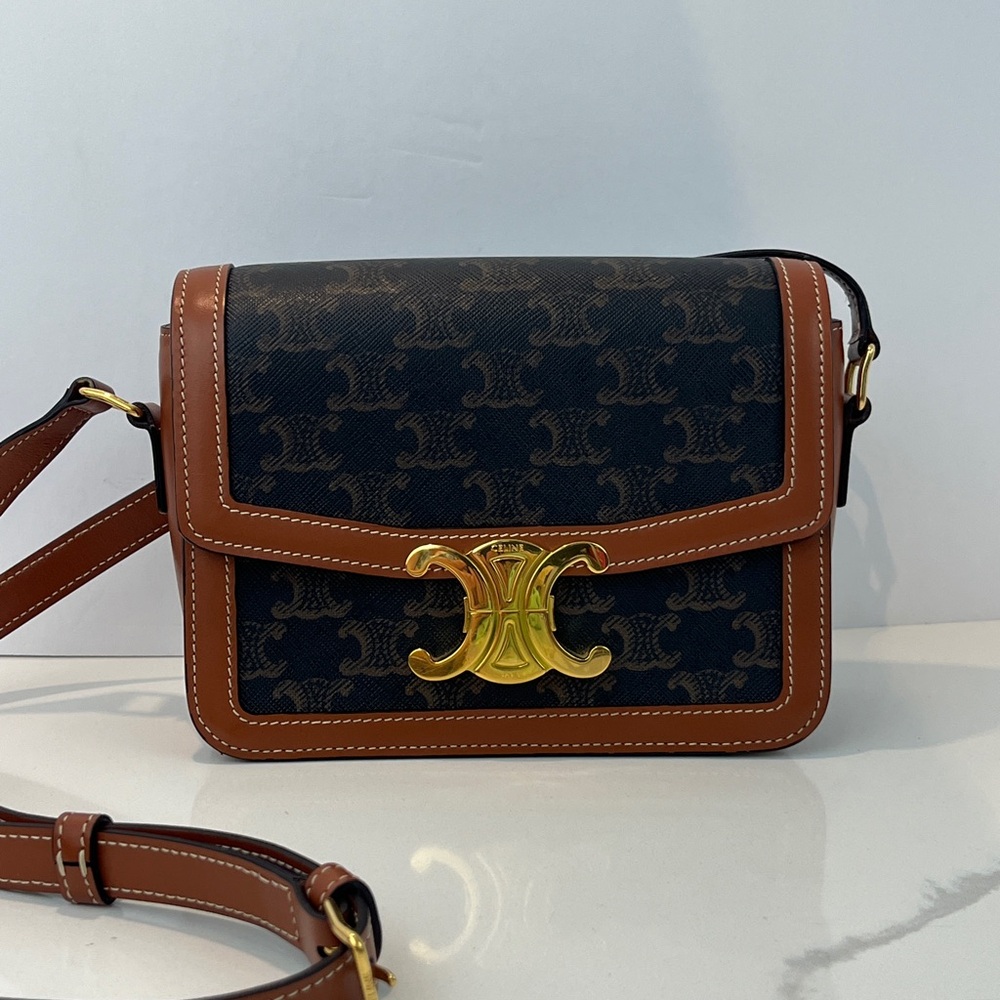 CELINE TEEN TRIOMPHE CANVAS AND CALFSKIN